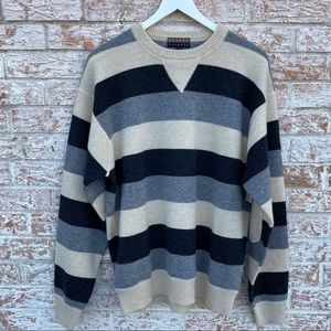 Oversized- Grandpa Stripe Merino Wool Sweater